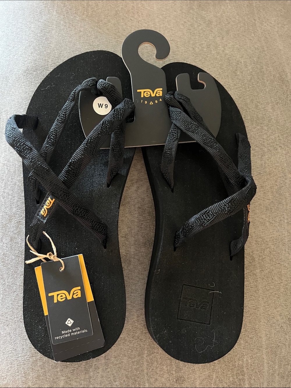 Teva Women’s Black Textured Strap Sandals